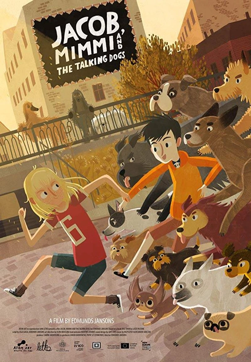 Poster van Jekabs, Mimmi un runajosie suni