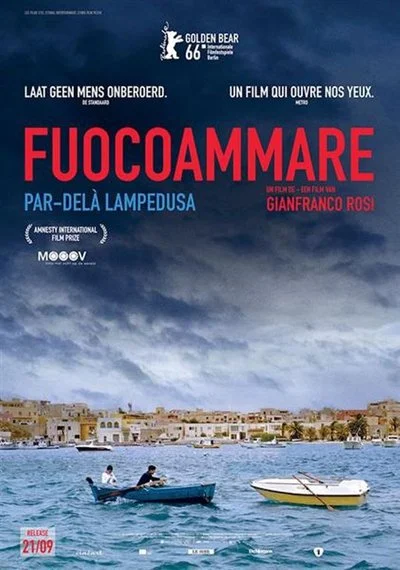 Affiche Fuocoammare par-delà Lampedusa