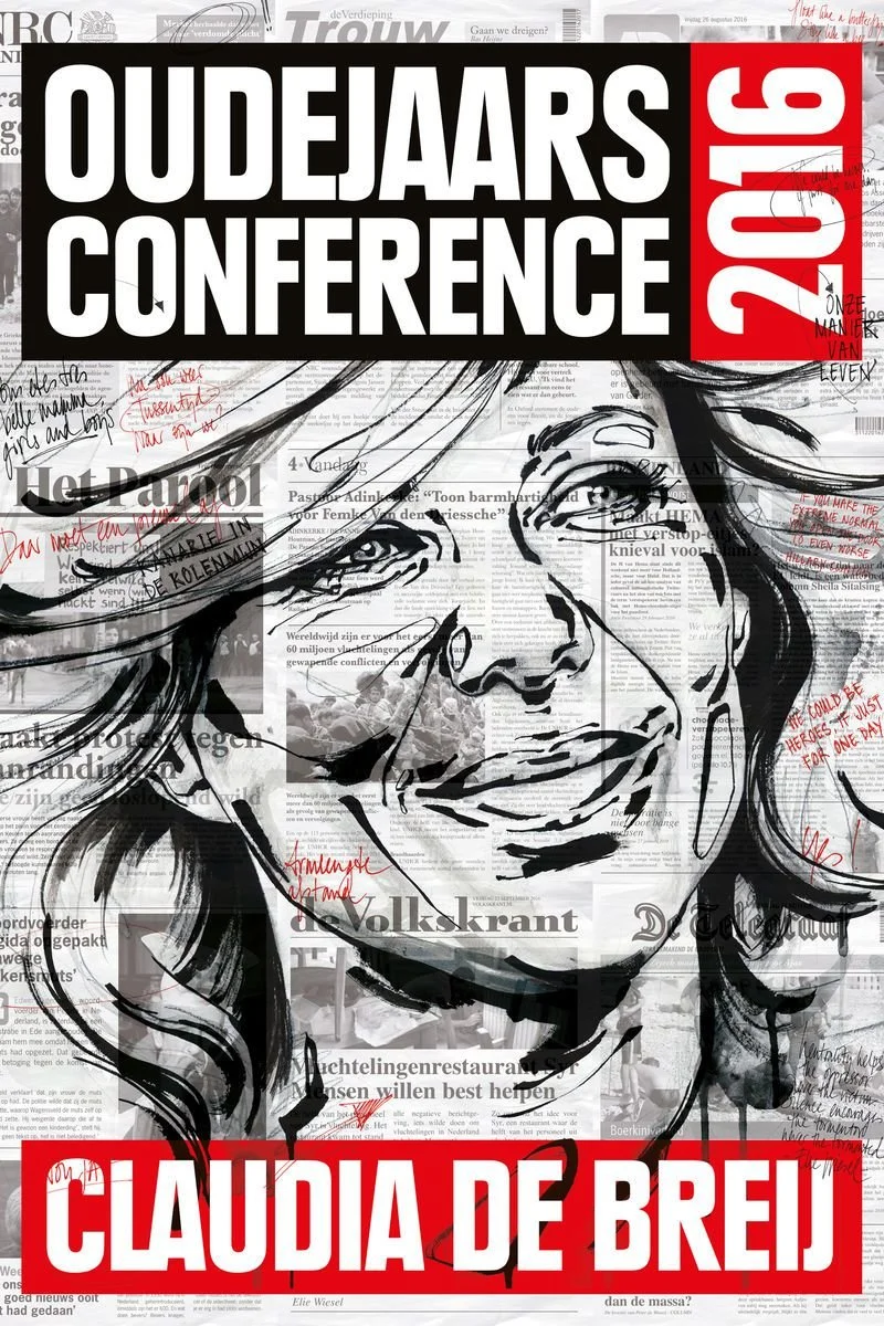 Poster van Claudia de Breij: Oudejaarsconference 2016