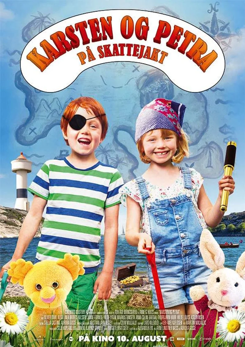 Poster van Karsten og Petra på skattejakt