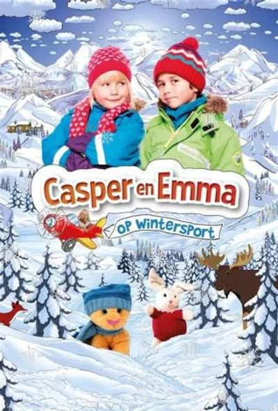 Poster Casper en Emma: Op wintersport