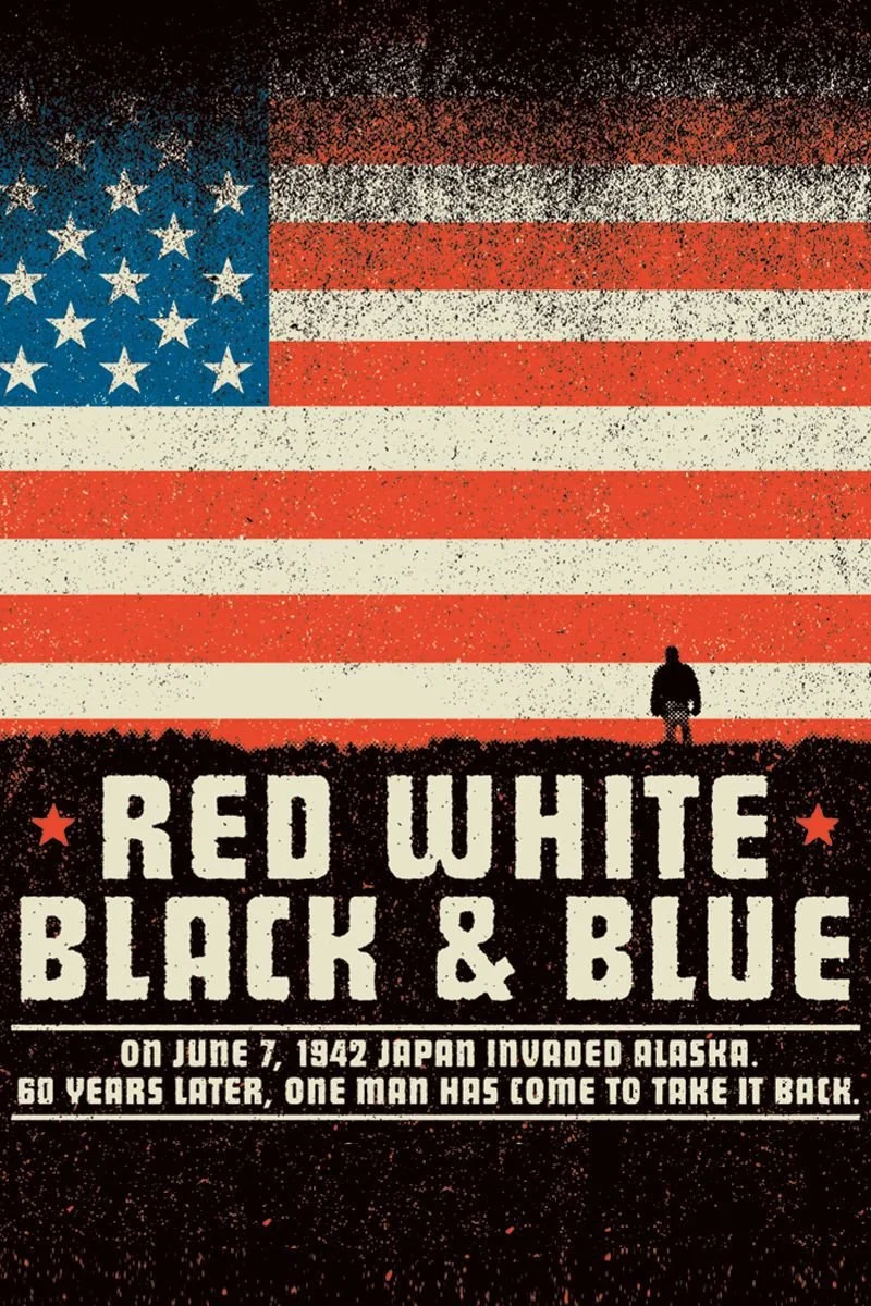 Poster van Red White Black & Blue