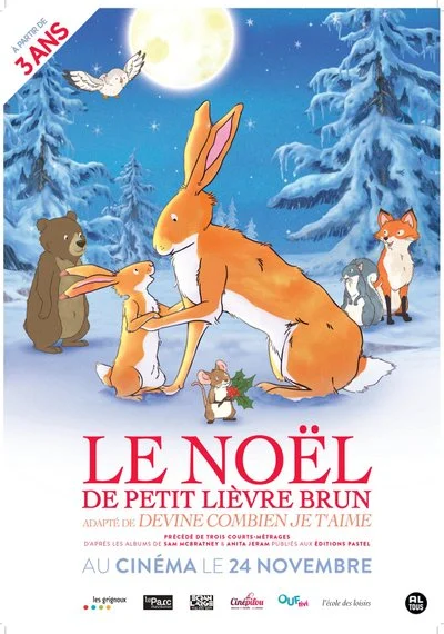 Poster Le Noël de petit lièvre brun