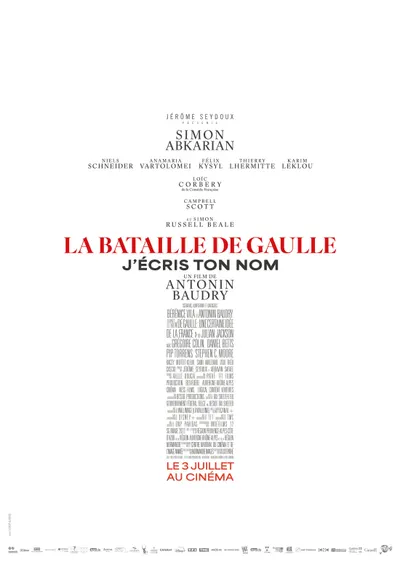 Affiche La Bataille de Gaulle : J’écris ton nom