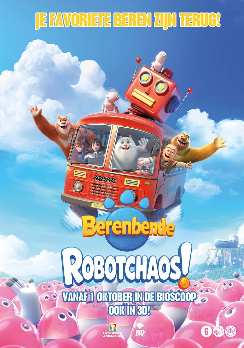 Poster van Berenbende: Robotchaos!