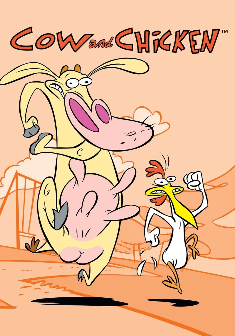 Poster van Cow and Chicken