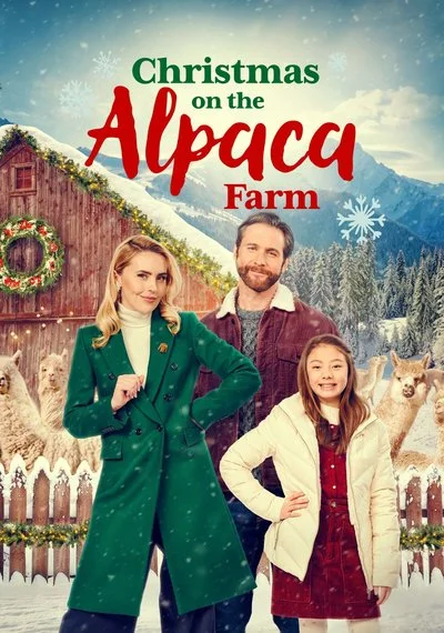 Poster Christmas on the Alpaca Farm