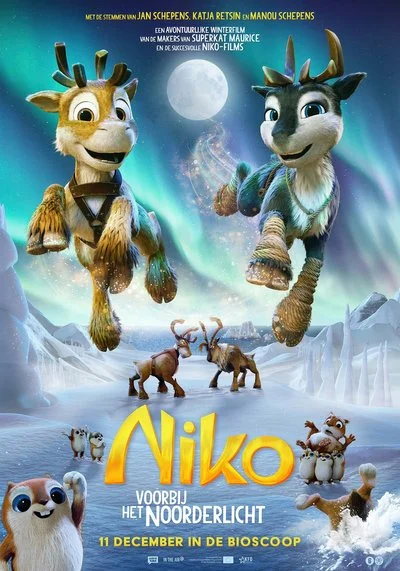 Poster Niko het kleine rendier - Voorbij Het Noorderlicht
