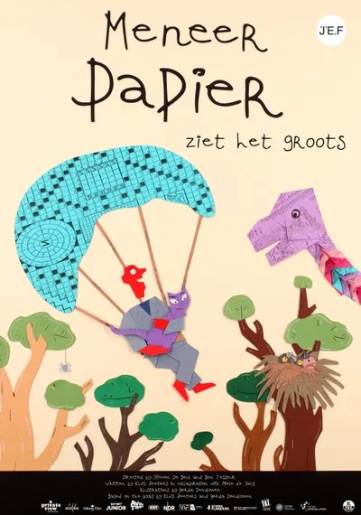 Affiche Meneer papier ziet het groots