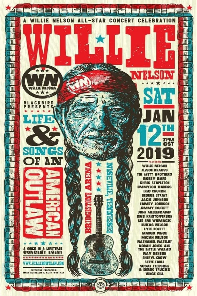 Affiche de Willie Nelson American Outlaw
