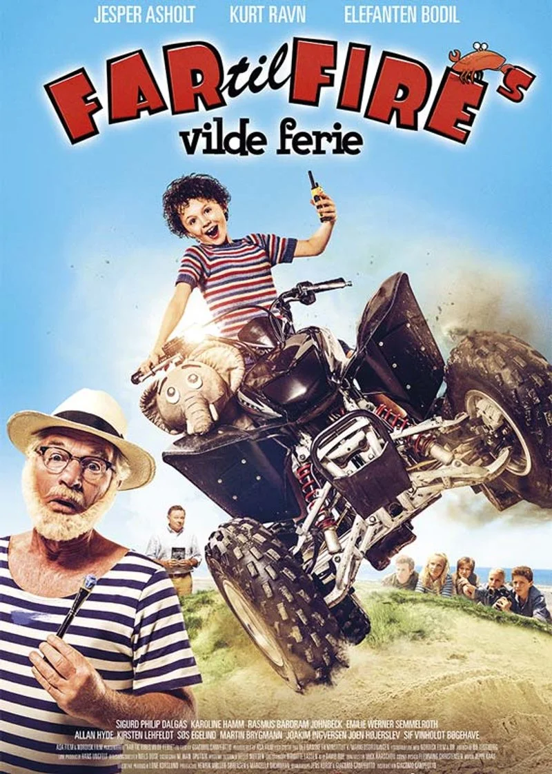 Poster van Father of Four - on a Wild Holiday