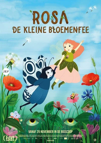 Affiche Rosa, de kleine bloemenfee