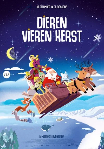 Poster Dieren vieren kerst