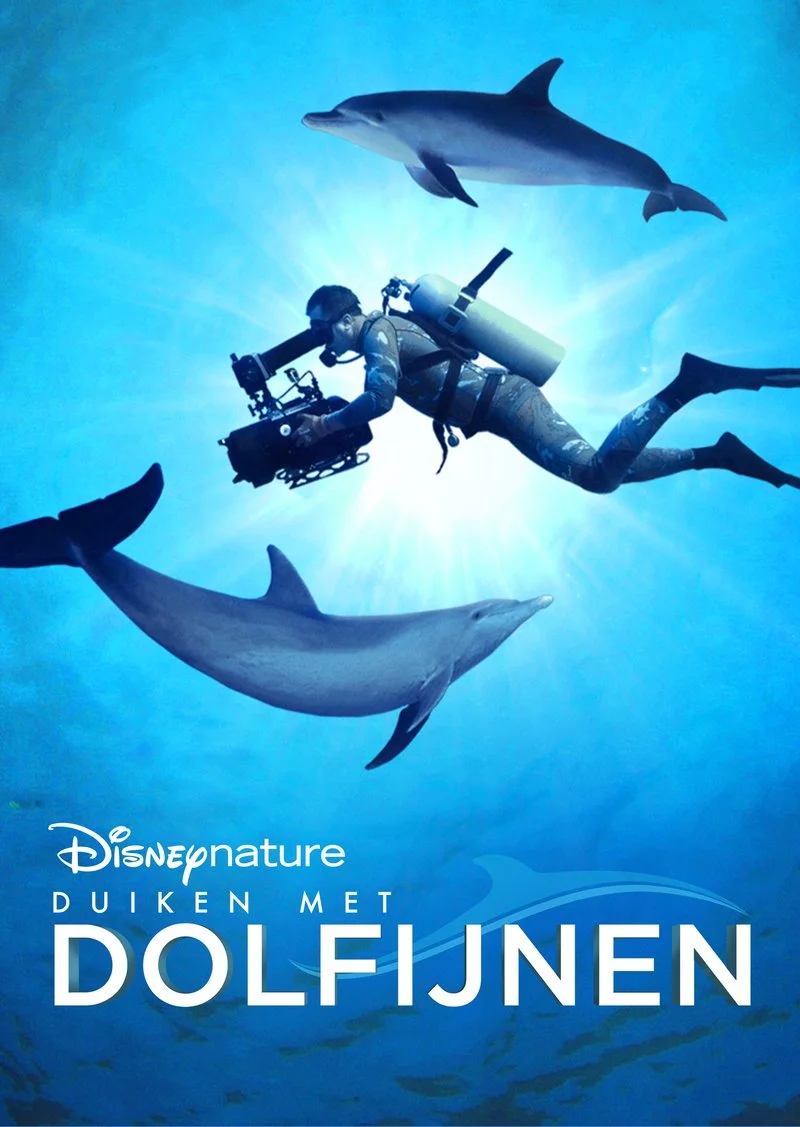 Poster van Diving with Dolphins