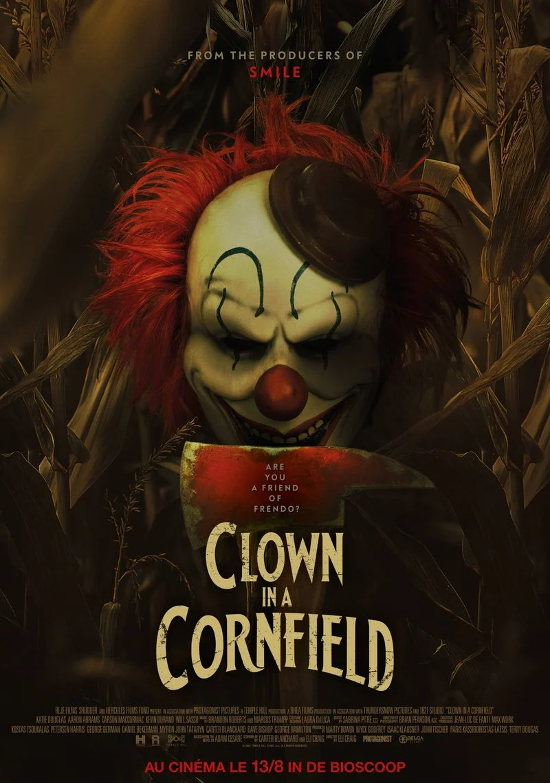 Poster van Clown in a Cornfield