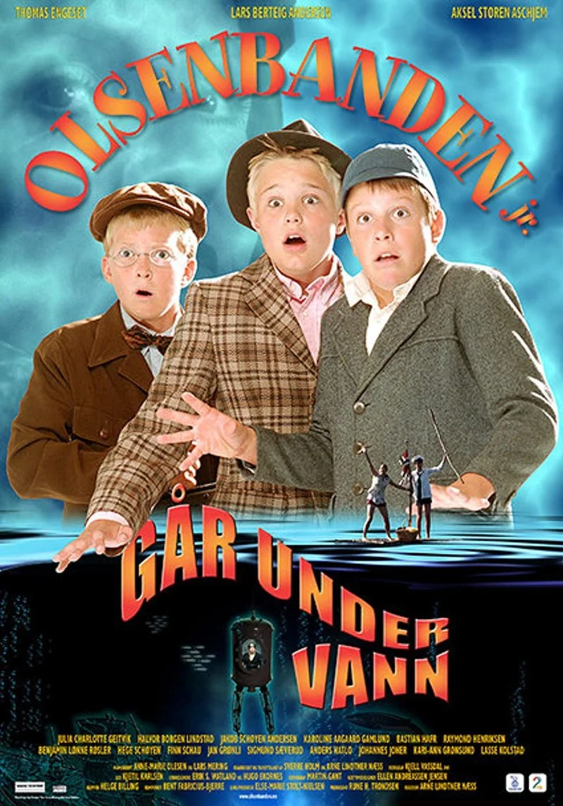 Poster van Olsenbanden Jr. Går under vann