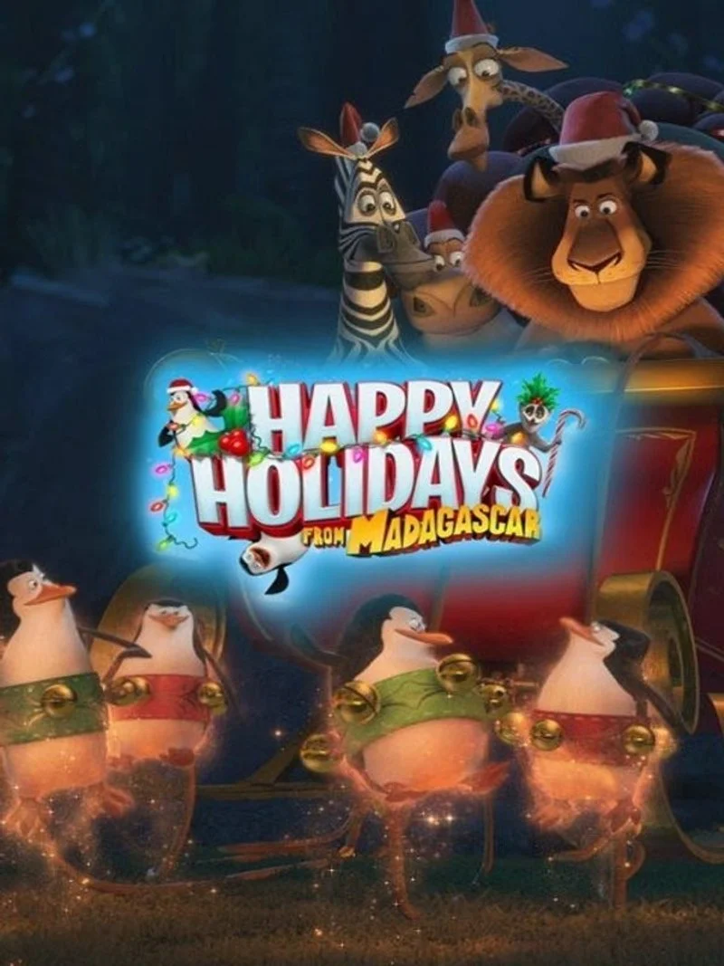 Poster van DreamWorks Happy Holidays from Madagascar