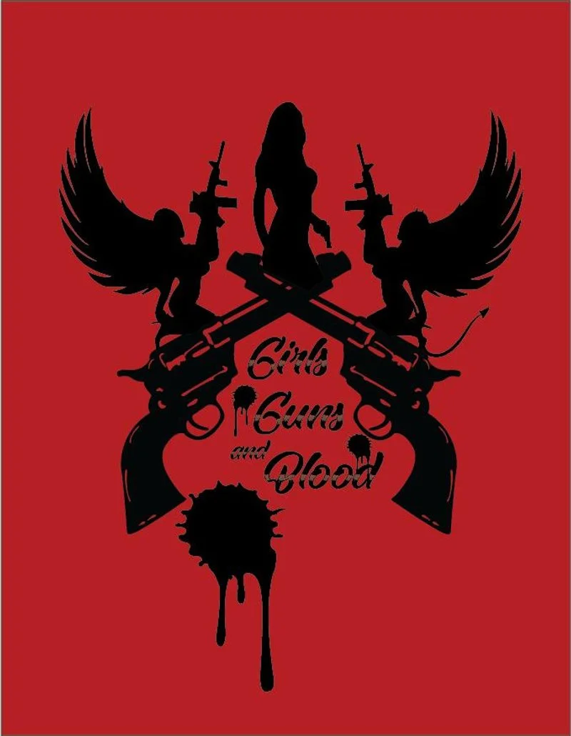 Poster van Girls Guns and Blood